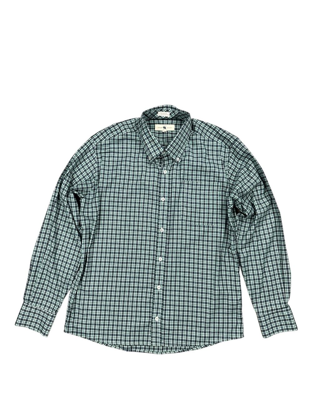 Onward Reserve Tailored Fit Brushed Performance Twill Plaid Long Sleeve — Large